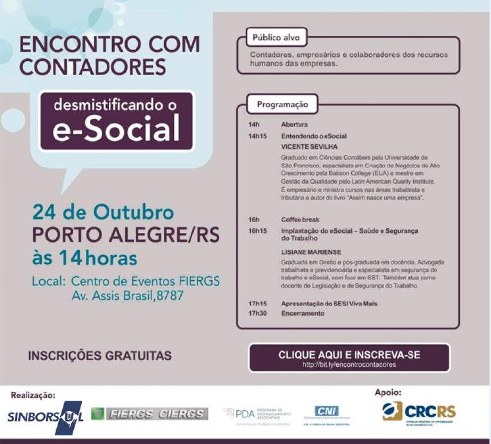 ENCONTRO COM CONTADORES | DESMISTIFICANDO O E-SOCIAL