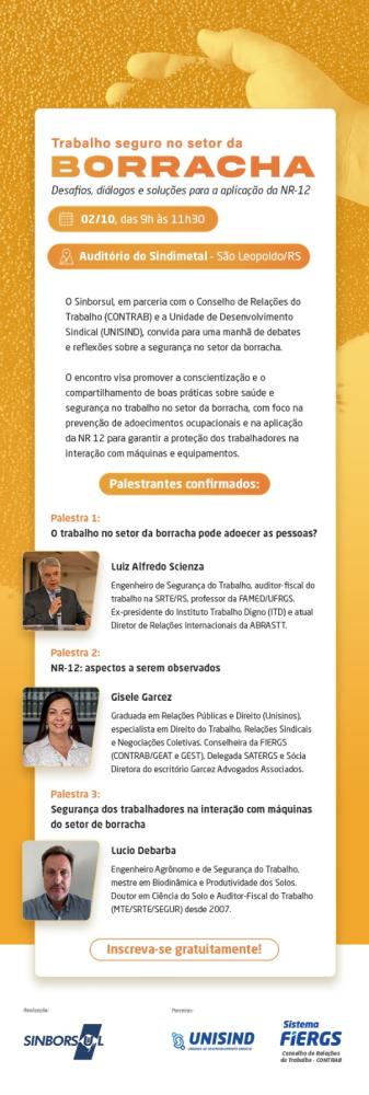 TRABALHO SEGURO NO SETOR DA BORRACHA DESAFIOS, DIáLOGOS E SOLUçõES PARA A APLICAçãO DA NR 12
