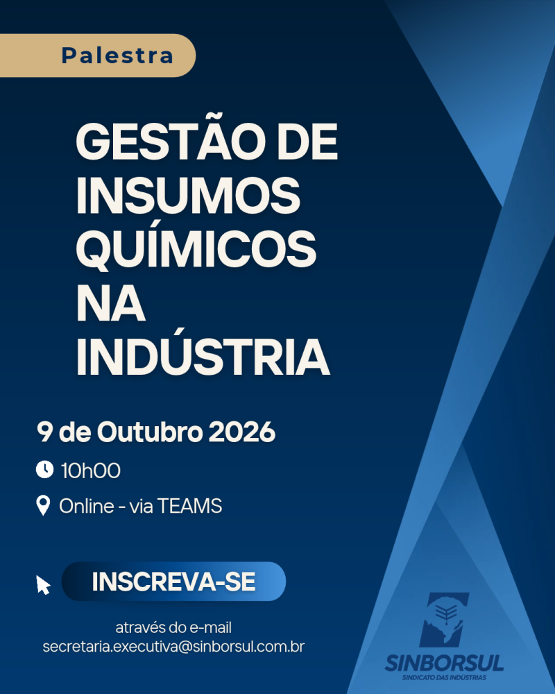 Palestra Gestão de Insumos Químicos na Indústria